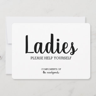 Simple Bathroom Basket Sign-Ladies Invitation