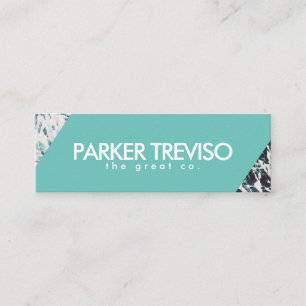 Simple Beach Ocean Colour Mini Business Card