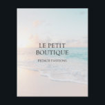 Simple Beach Photo Business Promotional Flyer<br><div class="desc">Add your business name to this stylish beach scene photo. A perfect choice for a business that caters to fashions for the beach and beyond. Your customers will love the simplicity of this with just your business name and tagline. On the reverse, edit the text to explain your promotional event...</div>