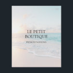 Simple Beach Photo Business Promotional Flyer<br><div class="desc">Add your business name to this stylish beach scene photo. A perfect choice for a business that caters to fashions for the beach and beyond. Your customers will love the simplicity of this with just your business name and tagline. On the reverse, edit the text to explain your promotional event...</div>