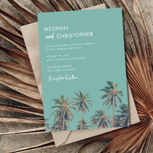 Simple Beach Photo Destination Wedding Invitation