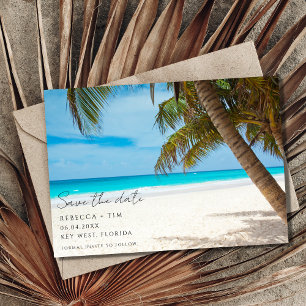 Simple Beach Photo Destination Wedding Save The Date