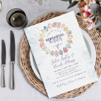 Simple Beach Seashell Wreath Rehearsal Dinner