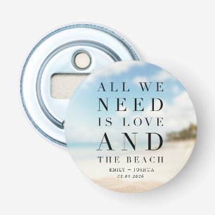 Simple Beach Wedding Favour Bottle Opener