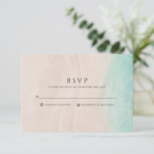 Simple Beach Wedding RSVP Card