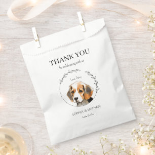 Simple Beagle Dog Wedding Thank You Favour Bag