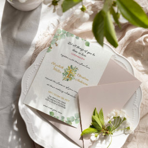 Simple Beautiful Christian Wedding  Invitation