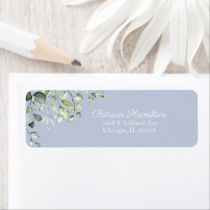 Simple Beautiful Watercolor Eucalyptus Greenery La Return Address Label
