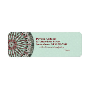 Simple Beauty Mandala - Return Address  Label