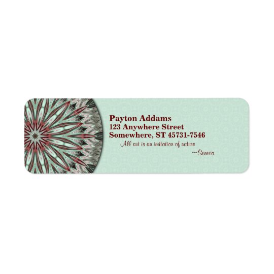 Simple Beauty Mandala - Return Address Label Return Address Label