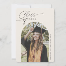 Simple beige, aesthetic arched photos graduation