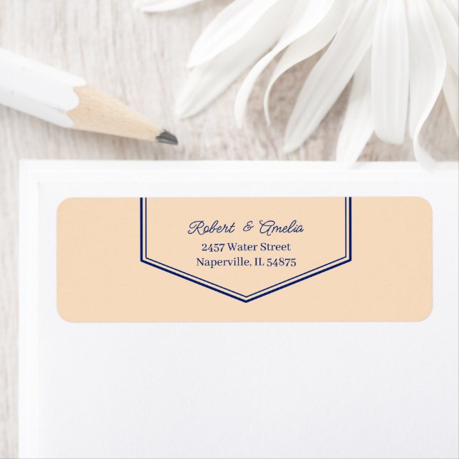 Simple Beige Custom Return Address Label (Insitu)