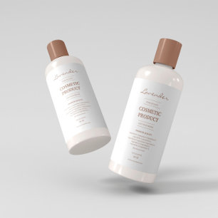 Simple beige ingredients product label