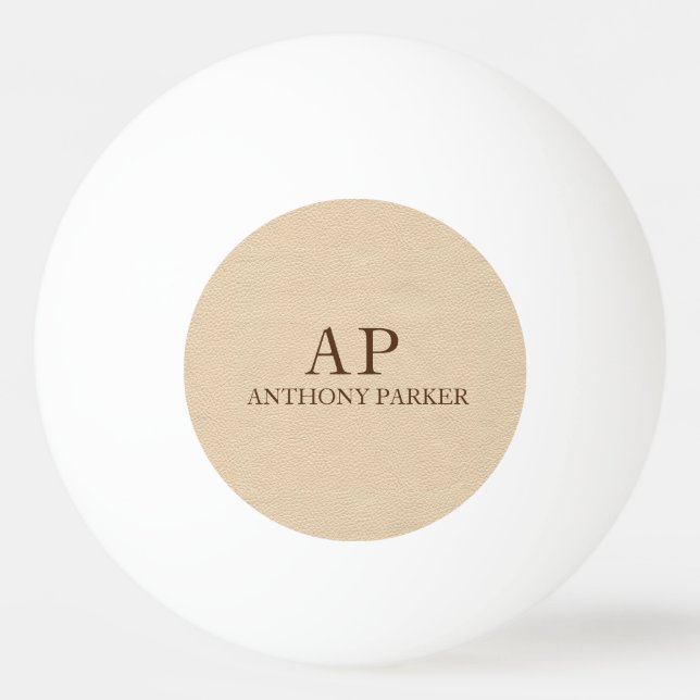 Simple Beige Leather Look   Ping Pong Ball (Front)