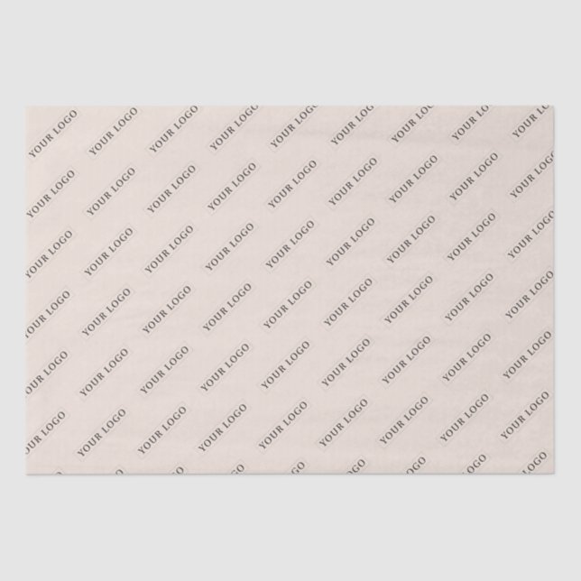 Simple Beige Minimal Custom Business Logo Tissue Paper (Front)