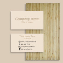 Simple beige minimalist Business Card