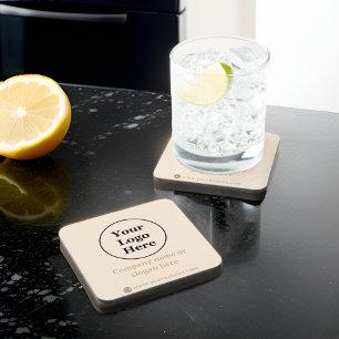 Simple beige minimalist coaster