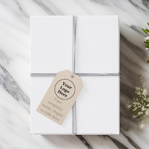 Simple beige minimalist gift tags