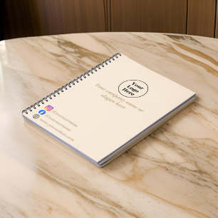 Simple beige minimalist notebook