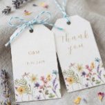 Simple Beige Watercolor Wildflower Floral  Gift Tags<br><div class="desc">Express your gratitude with this elegant floral thank you tags.</div>