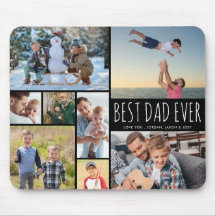 Simple BEST DAD EVER 8 Photo Collage Your Text
