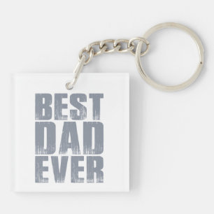 Simple Best Dad Ever Father's Day Keychain