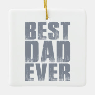 Simple Best Dad Ever Father's Day Ornament