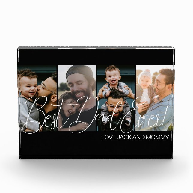 Simple Best Dad Ever Photo Collage (Front)