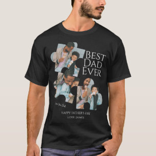 Simple Best Dad Ever Puzzle Fathers Day 3 Photo T-Shirt