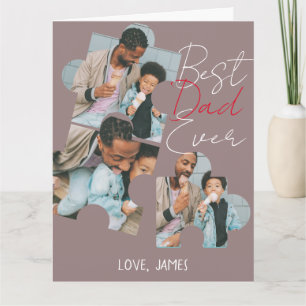 Simple Best Dad Ever Simple Photo Fathers Day  Card