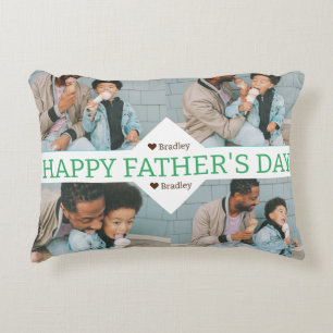 Simple Best Dad Ever Simple Photo Fathers Day Decorative Cushion