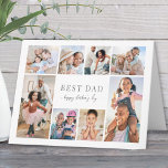 Simple Best Dad Photo Collage Father's Day Card<br><div class="desc">Personalised "Best Dad" Father's Day Card. Celebrate Dad with this elegant folded Father's Day card. The front features the heartfelt message "Best Dad" in bold lettering, with "Happy Father's Day" below, all designed with a clean and simple layout. Inside, there is ample space for a personalised note to and from...</div>