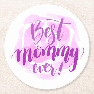 Simple Best Mum Ever Mother's Day Coaster