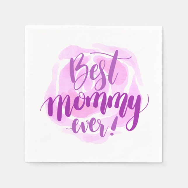 Simple Best Mum Ever Mother's Day | Napkin (Front)