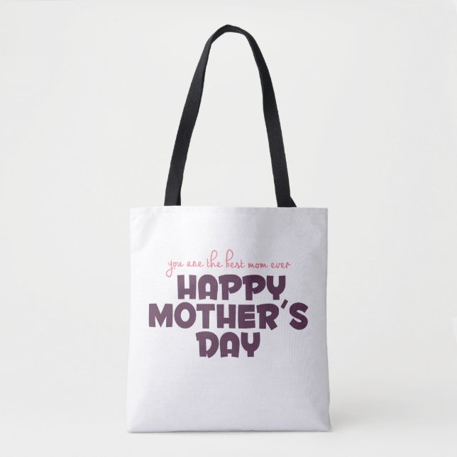 Simple Best Mum Ever Mother's Day Tote Bag (Front)