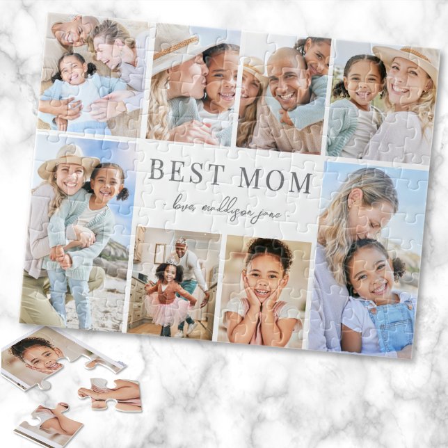 Simple Best Mum Photo Collage Jigsaw Puzzle (Simple Best Mom Photo Collage jigsaw puzzle)