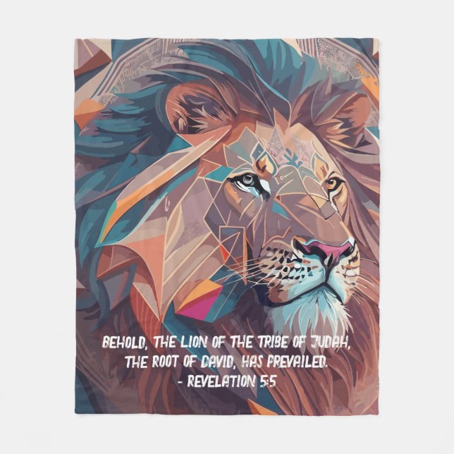 Simple Bible Verse The Lion Of Judah Fleece Blanket (Front)