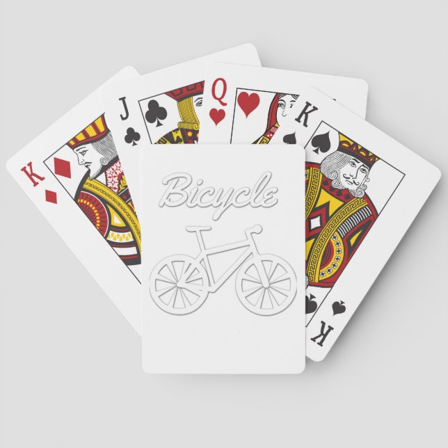 Simple Bicycle Design Playing Cards (Back)