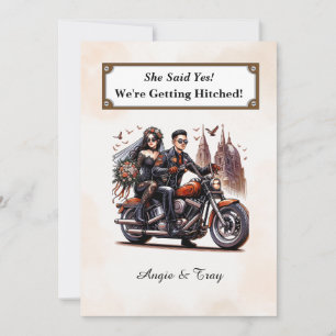 Simple Biker Wedding Invitation