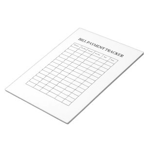 Simple Bill Payment Tracker Notepad