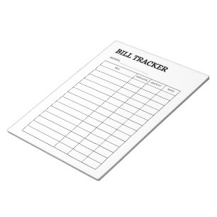 SIMPLE Bill Tracker NOTEPAD