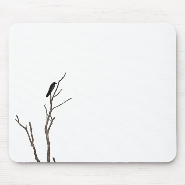 Simple Bird on a Branch | Mousepad (Front)