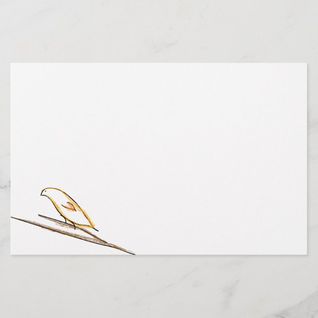 Simple Bird Stationery (Front)