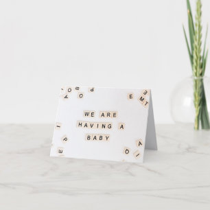 Simple birth announcement on letter stones