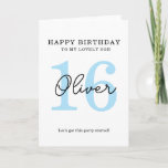 simple birthday 16th Card. Card<br><div class="desc">designed by the arty apples</div>