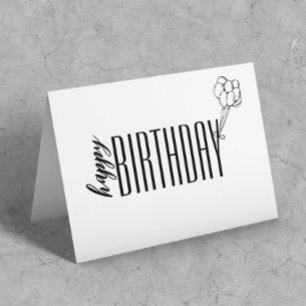 Simple Birthday Card Balloons 