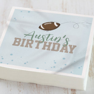 Simple Birthday Cute Sports Football Party Napkin