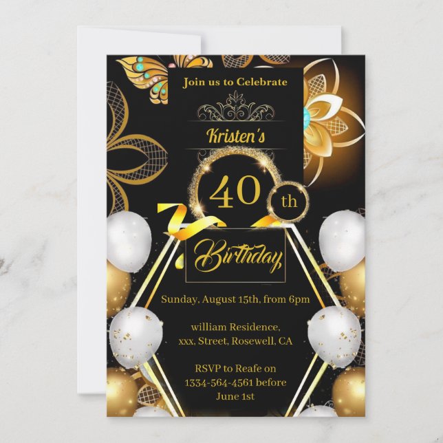 Simple Birthday Invitation (Front)