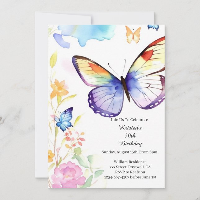 Simple Birthday Invitation (Front)