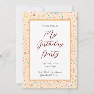 Simple Birthday Invitation Card For All Ages